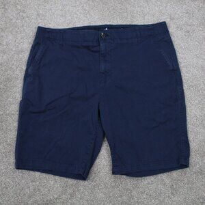 Nat Nast Chino Shorts Mens 40 Blue Flat‎ Front Cotton Stretch w/ 9" inseam